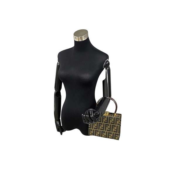 Fendi Women's Convertible Push Lock Box Bag in Brown in Brown - Picture 2 of 10